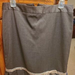 Banana Republic Dark Gray Skirt Size 6 Ribbon Detail